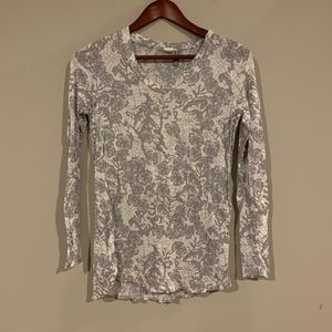 Maternity Gray and Cream Shirt